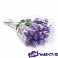 Albert's Foiled Milk Chocolate Roses - Purple: 20-Piece Bouquet -US Model Figures Sales albert s foiled milk chocolate roses purple 20 piece bouquet candy warehouse 4
