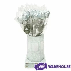 Albert's Foiled Milk Chocolate Roses - Silver: 20-Piece Bouquet 6 Albert's Foiled Milk Chocolate Roses - Silver: 20-Piece Bouquet -US Model Figures Sales albert s foiled milk chocolate roses silver 20 piece bouquet candy warehouse 3