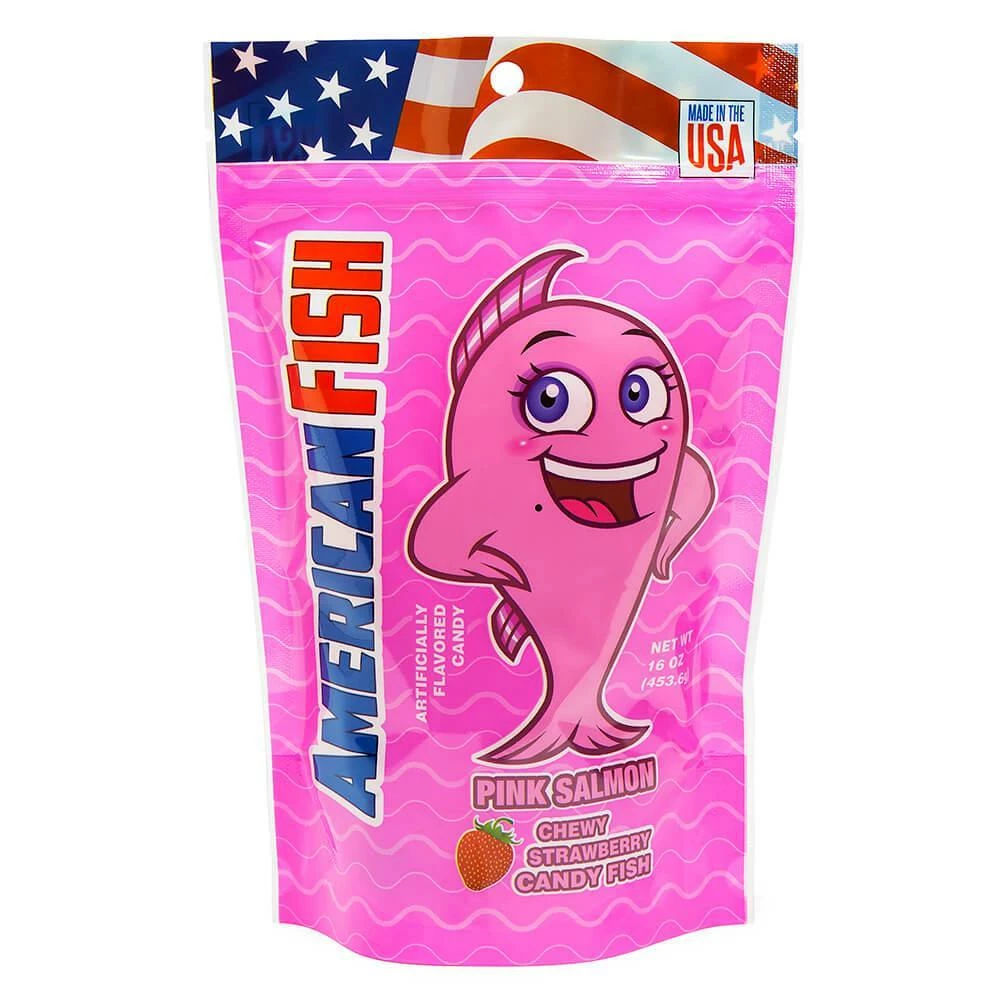 American Fish Chewy Candy - Pink: 16-Ounce Bag 1 American Fish Chewy Candy - Pink: 16-Ounce Bag