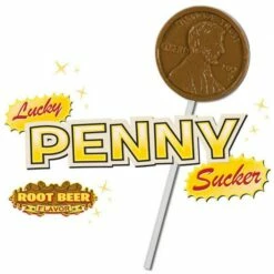 Archie McPhee Lucky Penny Lollipops: 2-Piece Set -US Model Figures Sales archie mcphee lucky penny lollipops 2 piece set candy warehouse 3