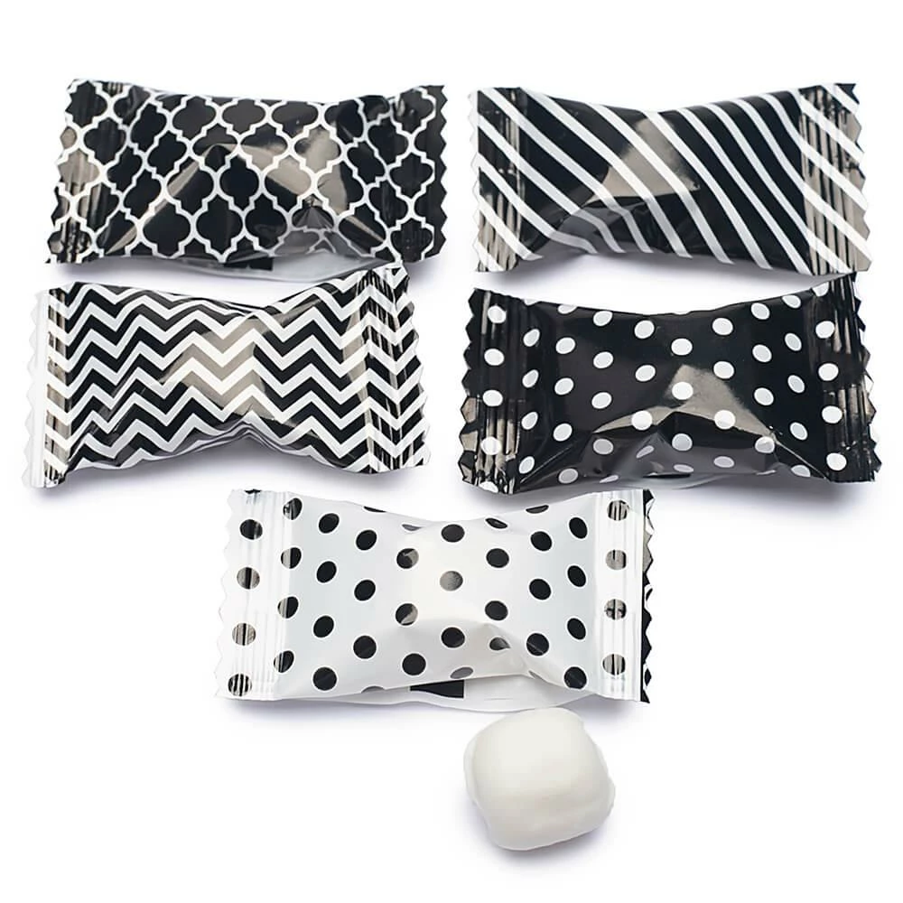 Black & White Wrapped Butter Mint Creams: 300-Piece Case 1 Black & White Wrapped Butter Mint Creams: 300-Piece Case
