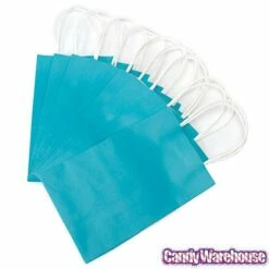 Candy Bags With Handles - Turquoise Blue: 12-Piece Pack 5 Candy Bags With Handles - Turquoise Blue: 12-Piece Pack -US Model Figures Sales candy bags with handles turquoise blue 12 piece pack candy warehouse 3