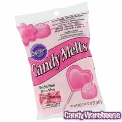 Wilton Candy Melts - Hot Pink: 12-Ounce Bag -US Model Figures Sales candy melts hot pink 12 ounce bag candy warehouse 3