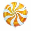 Candy Swirl Foil Balloon - Orange: 18-Inch