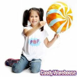 Candy Swirl Foil Balloon - Orange: 18-Inch 5 Candy Swirl Foil Balloon - Orange: 18-Inch -US Model Figures Sales candy swirl foil balloon orange 18 inch candy warehouse 3