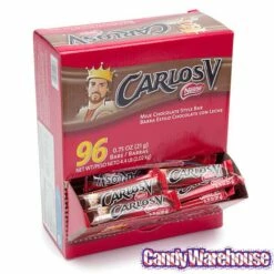 Carlos V Mini Milk Chocolate Bars: 96-Piece Box -US Model Figures Sales carlos v mini milk chocolate bars 96 piece box candy warehouse 4