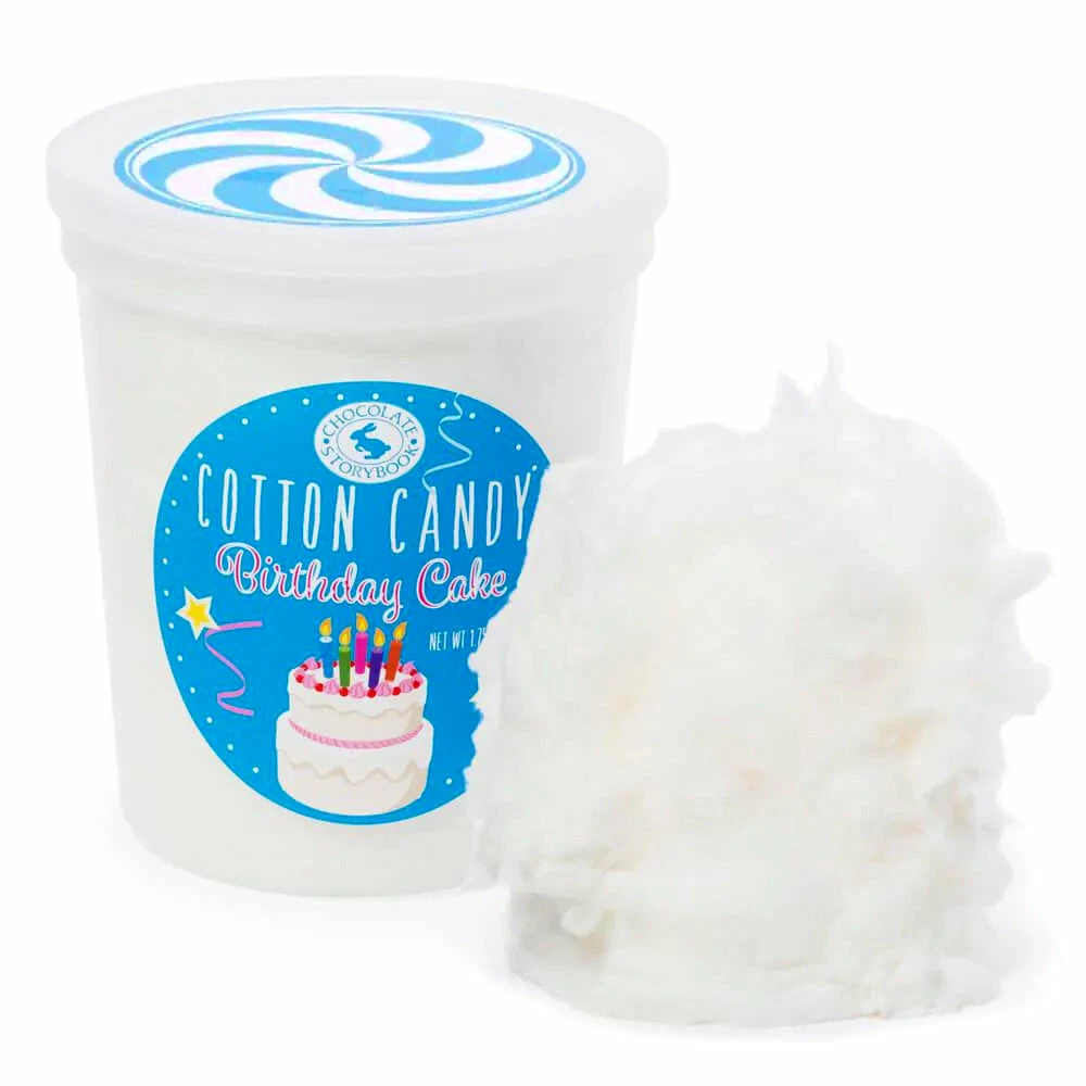Chocolate Storybook Cotton Candy - Birthday Cake: 1-Ounce Tub 1 Chocolate Storybook Cotton Candy - Birthday Cake: 1-Ounce Tub