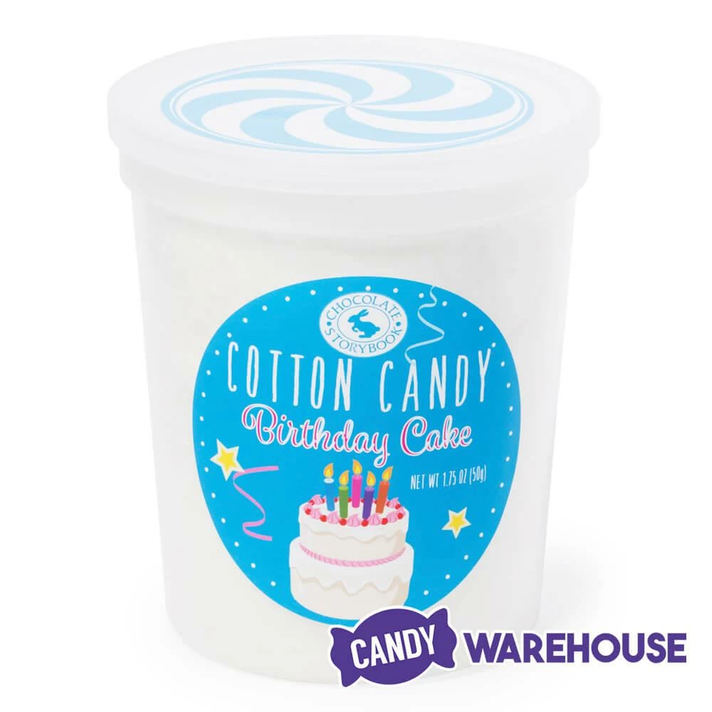 Chocolate Storybook Cotton Candy - Birthday Cake: 1-Ounce Tub 2 Chocolate Storybook Cotton Candy - Birthday Cake: 1-Ounce Tub - Image 2