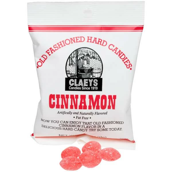Claeys Hard Candy Drops Bags - Cinnamon: 12-Piece Box 1 Claeys Hard Candy Drops Bags - Cinnamon: 12-Piece Box