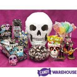 Day Of The Dead Skull Hard Candy Lollipops: 12-Piece Bag 6 Day Of The Dead Skull Hard Candy Lollipops: 12-Piece Bag -US Model Figures Sales day of the dead skull hard candy lollipops 12 piece bag candy warehouse 3