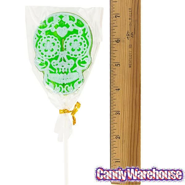 Day Of The Dead Skull Hard Candy Lollipops: 12-Piece Bag 4 Day Of The Dead Skull Hard Candy Lollipops: 12-Piece Bag - Image 4