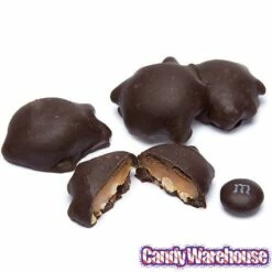 DeMet's Turtles Minis Caramel Nut Cluster Chocolates - Dark Almond: 5-Ounce Bag -US Model Figures Sales demet s turtles minis caramel nut cluster chocolates dark almond 5 ounce bag candy warehouse 3