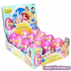 Disney Princess Candy And Sticker Filled Easter Eggs: 12-Piece Display -US Model Figures Sales disney princess candy and sticker filled easter eggs 12 piece display candy warehouse 3