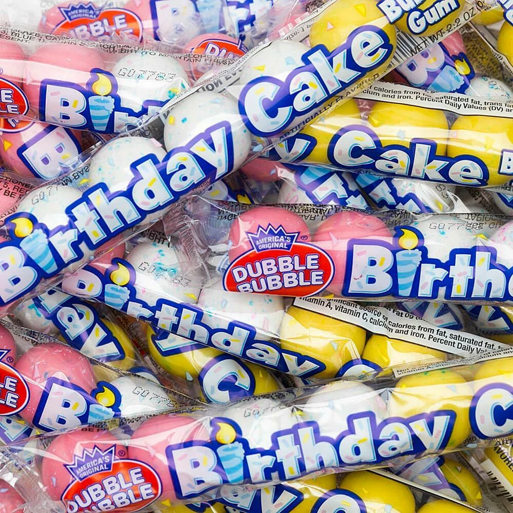 Dubble Bubble Birthday Cake Bubblegum 8-Ball Tube Packs: 24-Piece Box 1 Dubble Bubble Birthday Cake Bubblegum 8-Ball Tube Packs: 24-Piece Box