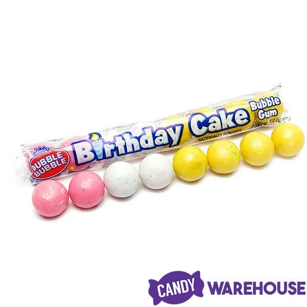 Dubble Bubble Birthday Cake Bubblegum 8-Ball Tube Packs: 24-Piece Box 3 Dubble Bubble Birthday Cake Bubblegum 8-Ball Tube Packs: 24-Piece Box - Image 3