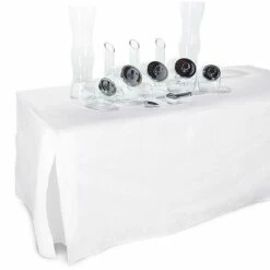 Fitted Table Cover For Standard 6-Foot Rectangular Table - White