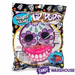 Flix Candy Day Of The Dead Sweet Skull Lip Pops Candy Packs: 12-Piece Display -US Model Figures Sales flix candy day of the dead sweet skull lip pops candy packs 12 piece display candy warehouse 4