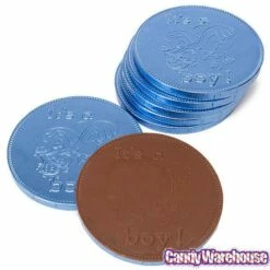 Fort Knox It's A Boy Foiled Milk Chocolate 4-Inch Medallions: 20-Piece Box -US Model Figures Sales fort knox it s a boy foiled milk chocolate 4 inch medallions 20 piece box candy warehouse 3