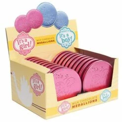 Fort Knox It's A Girl Foiled Milk Chocolate 4-Inch Medallions: 20-Piece Box