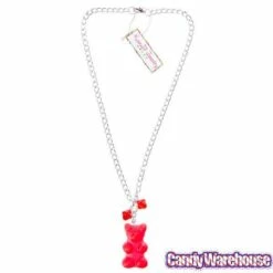 Giant Gummy Bear Necklace - Red 7 Giant Gummy Bear Necklace - Red -US Model Figures Sales giant gummy bear necklace red candy warehouse 4