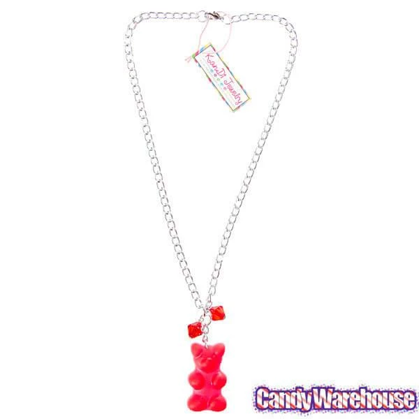 Giant Gummy Bear Necklace - Red 4 Giant Gummy Bear Necklace - Red - Image 4