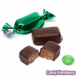 Green Wrapped Mint Dark Chocolate Meltaways: 1LB Bag -US Model Figures Sales green wrapped mint dark chocolate meltaways 1lb bag candy warehouse 3