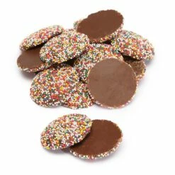 Guittard Milk Chocolate Wafers With Colored Nonpareils: 5LB Bag