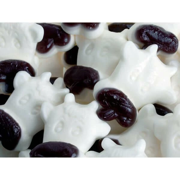 Gustaf's White & Black Gummy Cow Heads: 1KG Bag 1 Gustaf's White & Black Gummy Cow Heads: 1KG Bag