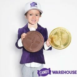 Happy Hanukkah Milk Chocolate Giant Gelt: 8.65-Ounce Coin -US Model Figures Sales happy hanukkah milk chocolate giant gelt 8 65 ounce coin candy warehouse 4