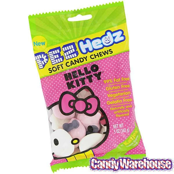 Hello Kitty PEZ Hedz Soft Candy Chews Bags: 12-Piece Case 2 Hello Kitty PEZ Hedz Soft Candy Chews Bags: 12-Piece Case - Image 2