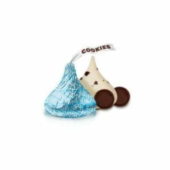 Hershey's Kisses Blue Foiled Cookies N Creme Candy: 60-Piece Bag -US Model Figures Sales hershey s kisses blue foiled cookies n creme candy 60 piece bag candy warehouse 3