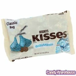 Hershey's Kisses Blue Foiled Cookies N Creme Candy: 60-Piece Bag -US Model Figures Sales hershey s kisses blue foiled cookies n creme candy 60 piece bag candy warehouse 5