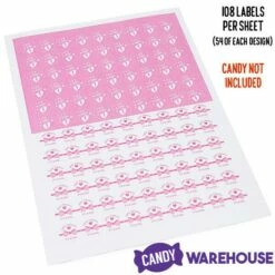 Hershey's Kisses Stickers - It's A Girl: 108-Piece Sheet -US Model Figures Sales hershey s kisses stickers it s a girl 108 piece sheet candy warehouse 7