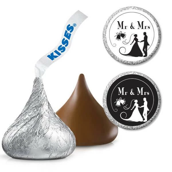 Hershey's Kisses Stickers - Wedding: 108-Piece Sheet 1 Hershey's Kisses Stickers - Wedding: 108-Piece Sheet