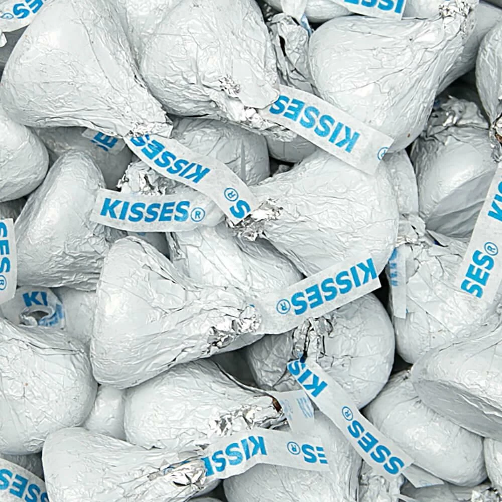 Hershey's Kisses White Foiled Milk Chocolate Candy: 400-Piece Bag 1 Hershey's Kisses White Foiled Milk Chocolate Candy: 400-Piece Bag