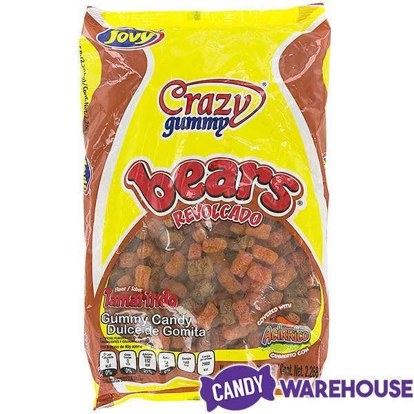 Jovy Crazy Gummy Bears Revolcado Tamarindo Candy: 5LB Bag 2 Jovy Crazy Gummy Bears Revolcado Tamarindo Candy: 5LB Bag - Image 2