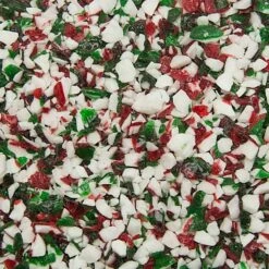 King Leo Crushed Peppermint Candy Cane Bits In Red, Green, And White: 5LB Bag