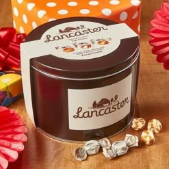 Lancaster Soft Cremes - Caramel, Vanilla, And Butterscotch - Caramel Candy: 2.5LB Gift Tin -US Model Figures Sales lancaster soft cremes caramel vanilla and butterscotch caramel candy 2 5lb gift tin candy warehouse 4