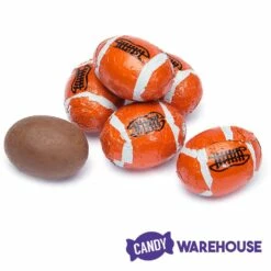 Madelaine Foiled Milk Chocolate Sports Balls 2-Ounce Mesh Bags - Football: 24-Piece Tub -US Model Figures Sales madelaine foiled milk chocolate sports balls 2 ounce mesh bags football 24 piece tub candy warehouse 3