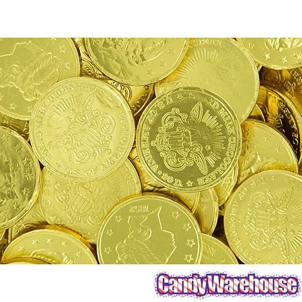 Madelaine Gold Foiled Milk Chocolate Coins - Large: 5LB Bag 3 Madelaine Gold Foiled Milk Chocolate Coins - Large: 5LB Bag - Image 3