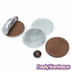 Madelaine Silver Foiled Milk Chocolate Coins - Blank: 5LB Bag -US Model Figures Sales madelaine silver foiled milk chocolate coins blank 5lb bag candy warehouse 4