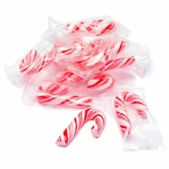 Mini Candy Canes - Red And White: 100-Piece Tub