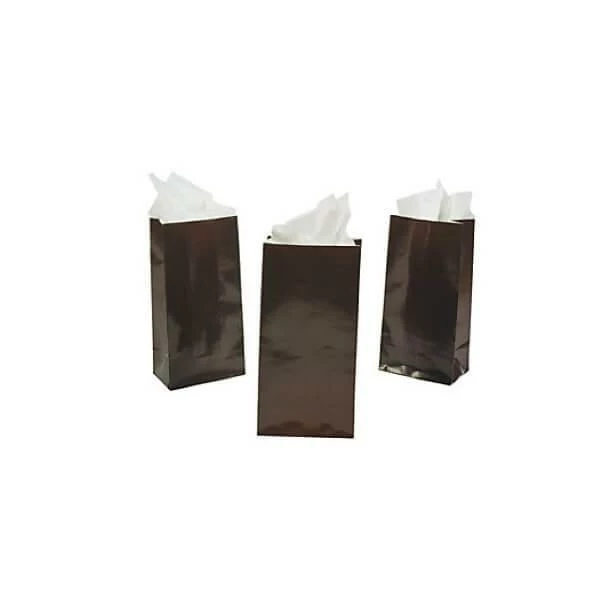 Mini Candy Treat Bags - Chocolate Brown: 24-Piece Bag 4 Mini Candy Treat Bags - Chocolate Brown: 24-Piece Bag - Image 4