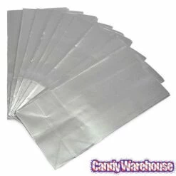 Mini Candy Treat Bags - Silver: 24-Piece Bag 6 Mini Candy Treat Bags - Silver: 24-Piece Bag -US Model Figures Sales mini candy treat bags silver 24 piece bag candy warehouse 3