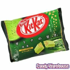 Nestle Kit Kat Snack Size Packs - Green Tea: 12-Piece Bag -US Model Figures Sales nestle kit kat snack size packs green tea 12 piece bag candy warehouse 3