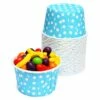 Paper 4-Ounce Candy Cups - Baby Blue Polka Dots: 25-Piece Pack