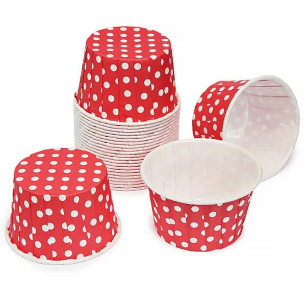 Paper 4-Ounce Candy Cups - Red Polka Dots: 25-Piece Pack 1 Paper 4-Ounce Candy Cups - Red Polka Dots: 25-Piece Pack