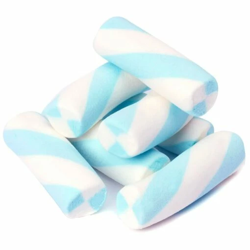 Puffy Poles Jumbo Marshmallow Twists - Blueberry: 1KG Bag -US Model Figures Sales puffy poles jumbo marshmallow twists blueberry 1kg bag candy warehouse 1
