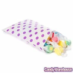 Purple Polka Dot Candy Bags: 25-Piece Pack -US Model Figures Sales purple polka dot candy bags 25 piece pack candy warehouse 4