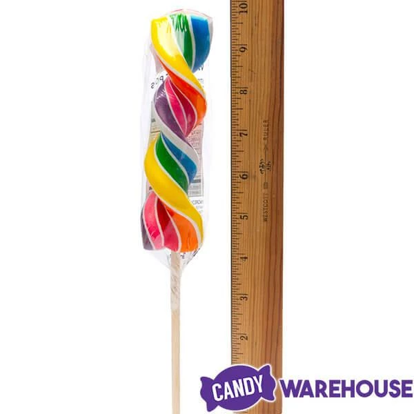 Rainbow Swirl 2.5-Ounce Corkscrew Twist Lollipops: 12-Piece Display 4 Rainbow Swirl 2.5-Ounce Corkscrew Twist Lollipops: 12-Piece Display - Image 4